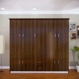 Tủ HĐ-QA205 - 2 ngăn kéo giữa,2 cánh nhỏ 2 bên óc chó