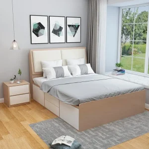 Giường ngủ nhựa Hàn Quốc 2 ngăn kéo GHQ03