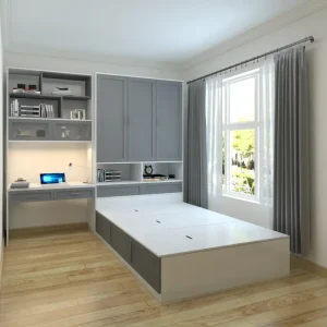 Giường ngủ nhựa Hàn Quốc kiểu hộp GHQ04
