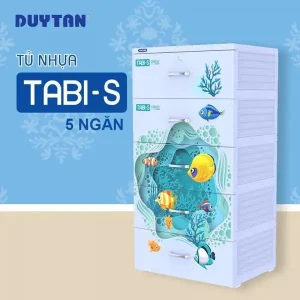 Tủ Nhựa trẻ em Duy Tân Tabi – S 5 Tầng Xanh Lam