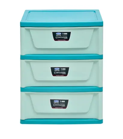 Tủ Nhựa trẻ em Song Long Panda 3 tầng T888 nâu