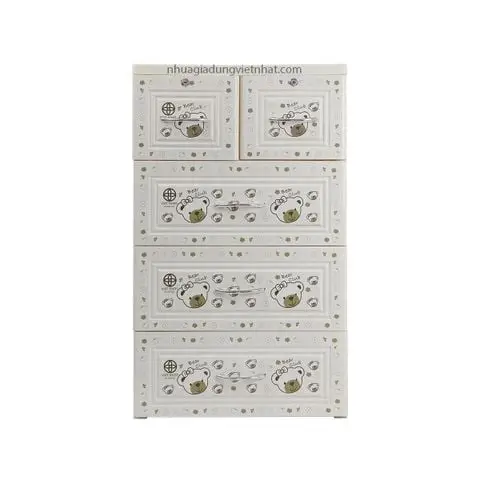 Tủ nhựa Baby Việt Nhật 4 tầng in nhiều họa tiết