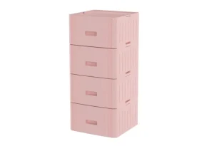 Tủ nhựa Lắp Ghép Matsu Lock Duy Tân 4 ngăn No.1610/4 hồng