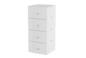 Tủ nhựa Lắp Ghép Matsu Lock Duy Tân 4 ngăn No.1610/4 trắng
