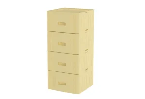 Tủ nhựa Lắp Ghép Matsu Lock Duy Tân 4 ngăn No.1610/4 vàng