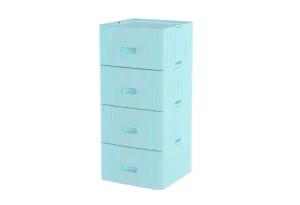 Tủ nhựa Lắp Ghép Matsu Lock Duy Tân 4 ngăn No.1610/4 xanh