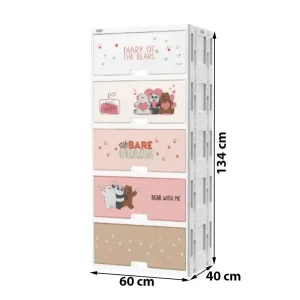 Tủ nhựa Nanaby Duy Tân 5 ngăn nhiều màu trơn