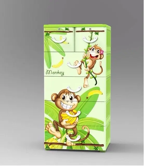 Tủ nhựa bé trai Đại Đồng Tiến cao cấp Nice T1220 Khỉ ôm chuối