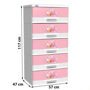 Tủ nhựa cho bé Đại Kiểu Duy Tân 5 ngăn nhiều màu
