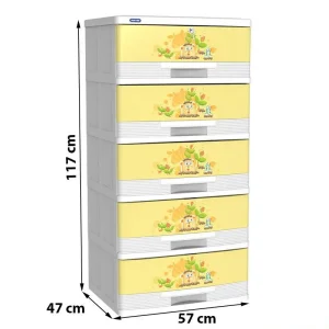 Alternative view of Tủ nhựa cho bé Đại Kiểu Duy Tân 5 ngăn nhiều màu