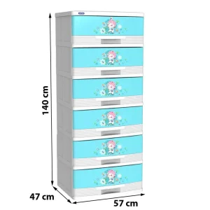 Alternative view of Tủ nhựa cho bé Đại Kiểu Duy Tân 6 ngăn nhiều màu