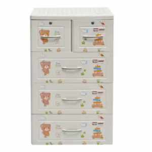 Tủ nhựa cho bé Song Long Panda 4 tầng 5 ngăn – T464