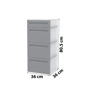 Alternative view of Tủ nhựa đựng đồ Homi Duy Tân 4 ngăn 3L 1N