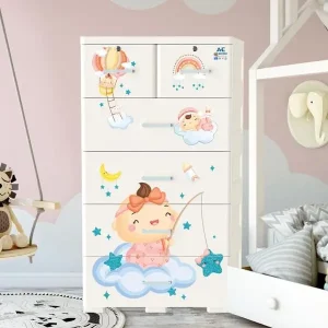 Tủ nhựa quần áo Qui Phúc AE 5 tầng nhiều họa tiết