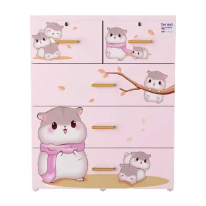 Tủ nhựa quần áo Qui Phúc DELI MAX 4 tầng nhiều họa tiết