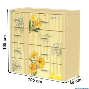 Tủ nhựa quần áo Shino Duy Tân 4 tầng 8 ngăn kéo