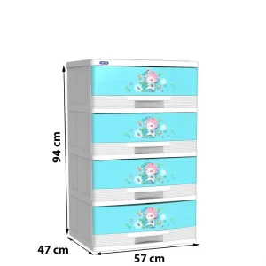 Alternative view of Tủ nhựa trẻ em Đại Kiểu Duy Tân 4 ngăn nhiều màu