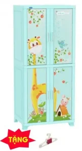 Tủ nhựa trẻ em Duy Tân Wing 4 cánh nhiều họa tiết màu sắc