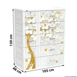 Alternative view of Tủ nhựa trẻ em Shino Duy Tân 5 tầng 10 ngăn kéo nhiều màu sắc họa tiết