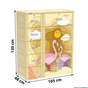 Tủ nhựa trẻ em Shino Duy Tân 5 tầng 10 ngăn kéo nhiều màu sắc họa tiết
