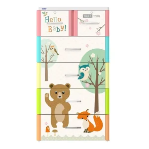 Tủ nhựa trẻ em Tabi-L 5 tầng gấu cáo nhiều màu