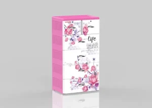 Tủ nhựa trẻ em cao cấp Đại Đồng Tiến Royal hoa hồng