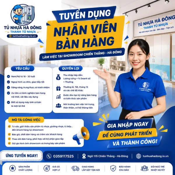 tuyển dụng nhân viên bán hàng tại showroom Chiến Thắng