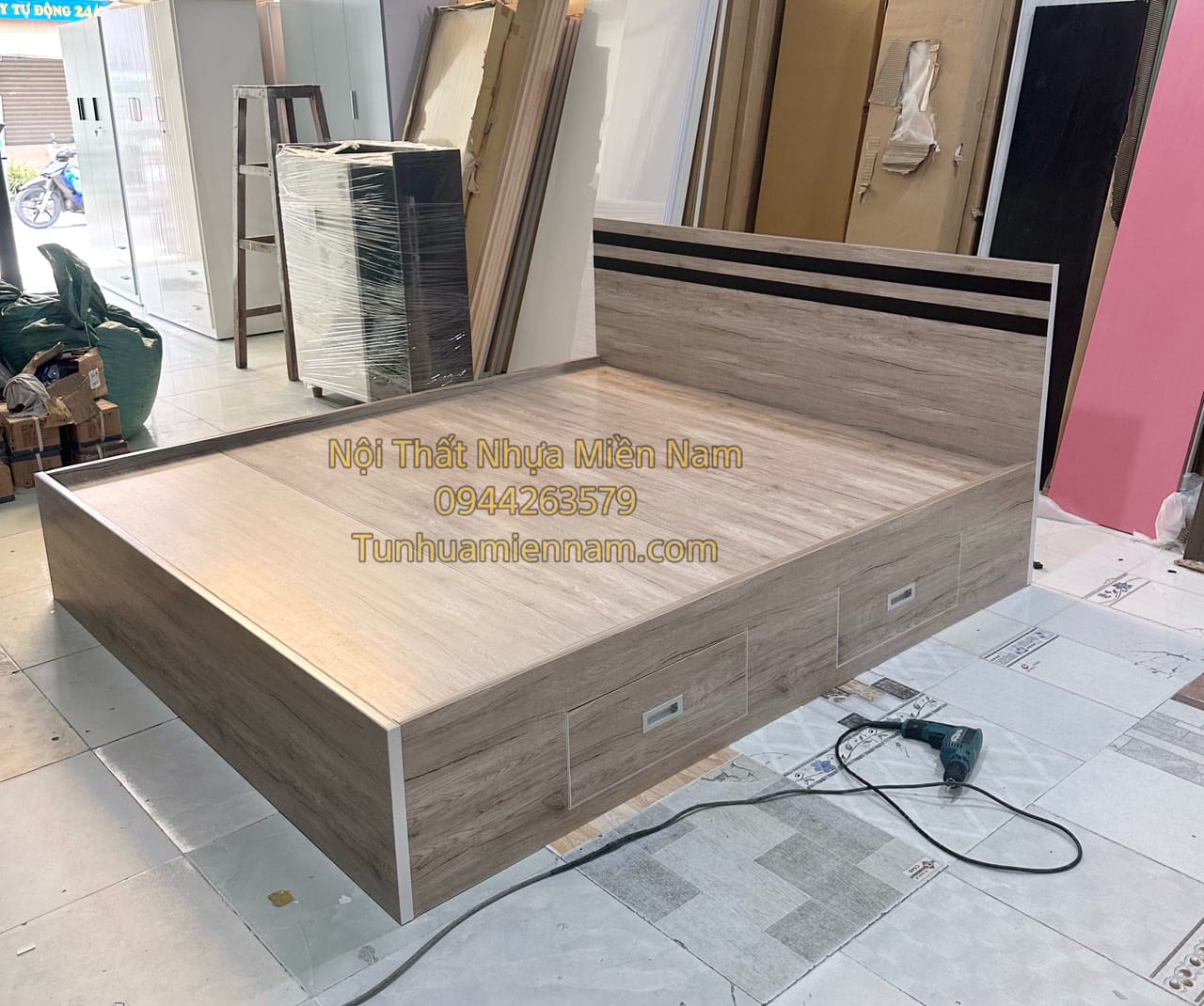Giường ngủ nhựa Đài Loan Chinhuei hiện đại HĐ-GCH64
