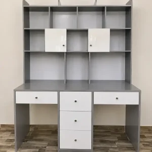 Bàn học đôi nhựa Ecoplast phối xám trắng BHE09