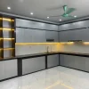Tủ bếp nhựa Chin Huei Plus chữ L kịch trần HĐ–TBC17