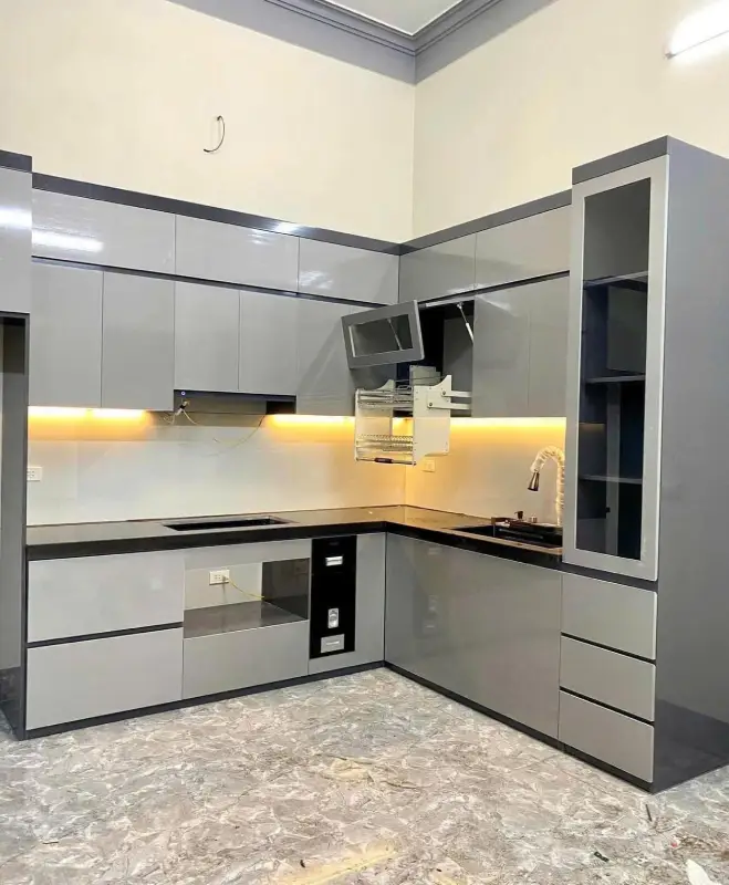 Tủ bếp nhựa Ecoplast cánh lật HĐ - TBE07