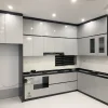 Tủ bếp nhựa Ecoplast chữ L kịch trần HĐ - TBE14