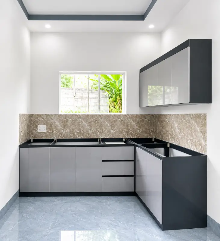Tủ bếp nhựa Vincoplast tối giản HĐ - TBV23