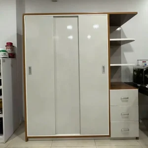 Tủ nhựa quần áo 3 cánh lùa 1 kệ Chin Huei HĐ–TA34