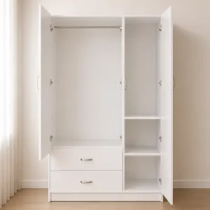 Tủ nhựa quần áo 3 cánh trắng Chin Huei Plus HĐ - TC04