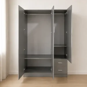 Tủ nhựa quần áo 3 cánh xám Chin Huei Plus HĐ - TC03