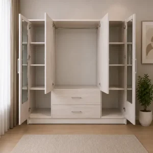 Tủ nhựa quần áo 4 cánh Chin Huei tiện nghi HĐ – TA41