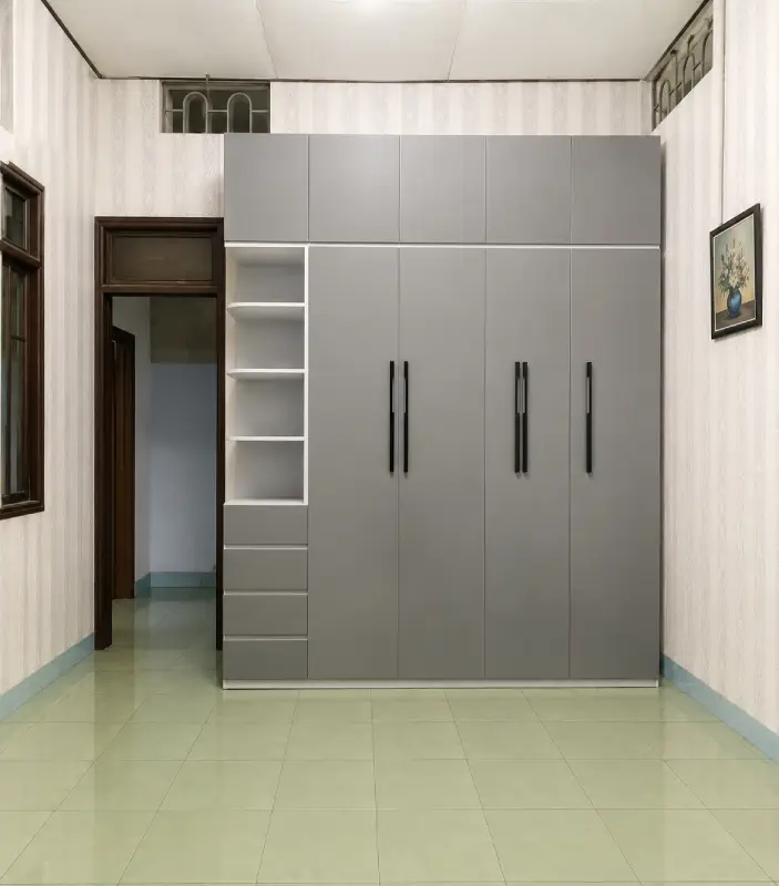 Tủ nhựa quần áo 5 cánh ghi xám thời thượng Chin Huei HĐ – TA77
