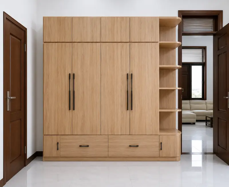 Tủ quần áo 4 cánh nhựa Chin Huei vân gỗ HĐ - TA57