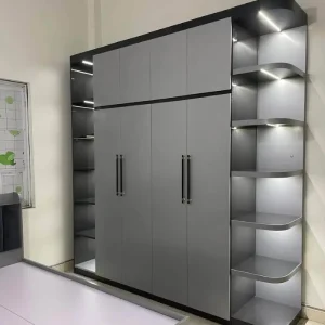Tủ quần áo nhựa 4 cánh Chin Huei 2 kệ có LED HĐ-TA406