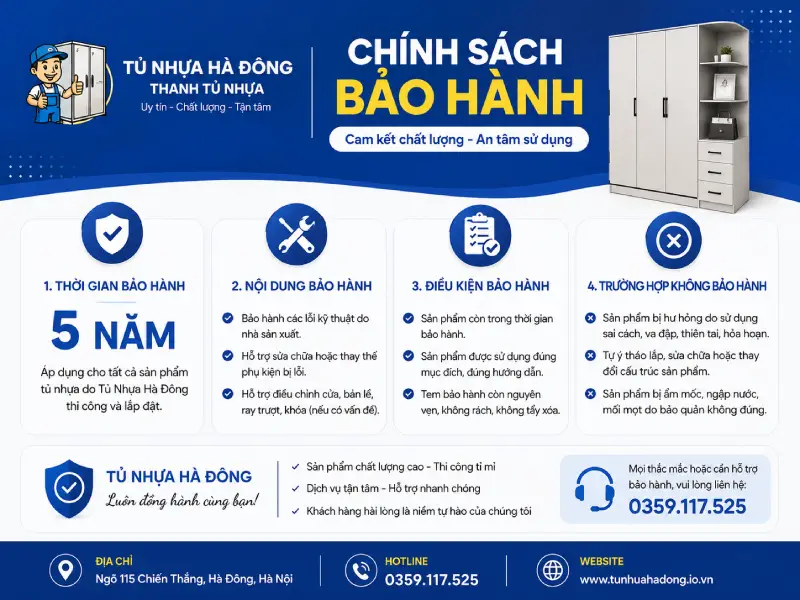 Chính sách bảo hành tại Tủ Nhựa Hà Đông