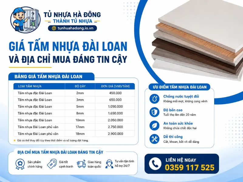 Giá Tấm Nhựa Đài Loan Và Địa Chỉ Mua Đáng Tin Cậy