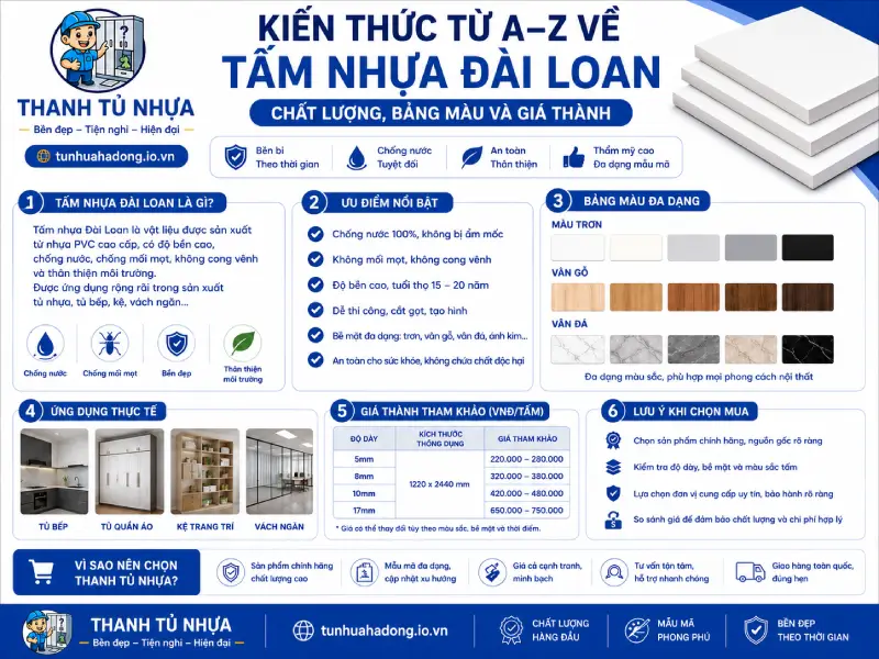 Kiến Thức Từ A–Z Về Tấm Nhựa Đài Loan