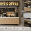 Quầy pha chế quán nước di động nhựa Đài Loan HĐ-QPC07