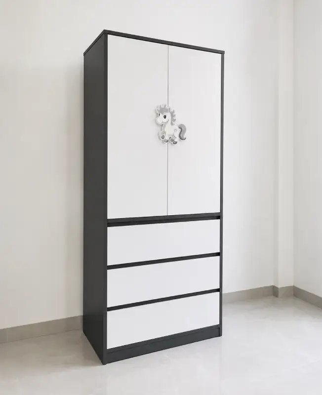 Tủ đựng quần áo trẻ em bằng nhựa Ecoplast 2 cánh 3 tầng HĐ-TEE09
