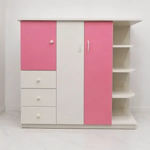 Tủ nhựa Zukoplast cho bé gái màu trắng hồng ngọt ngào HĐ-TEZ05