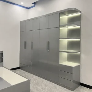 Tủ nhựa quần áo Ecoplast 5 cánh mở 1 kệ kịch trần có LED HĐ-TAEC09