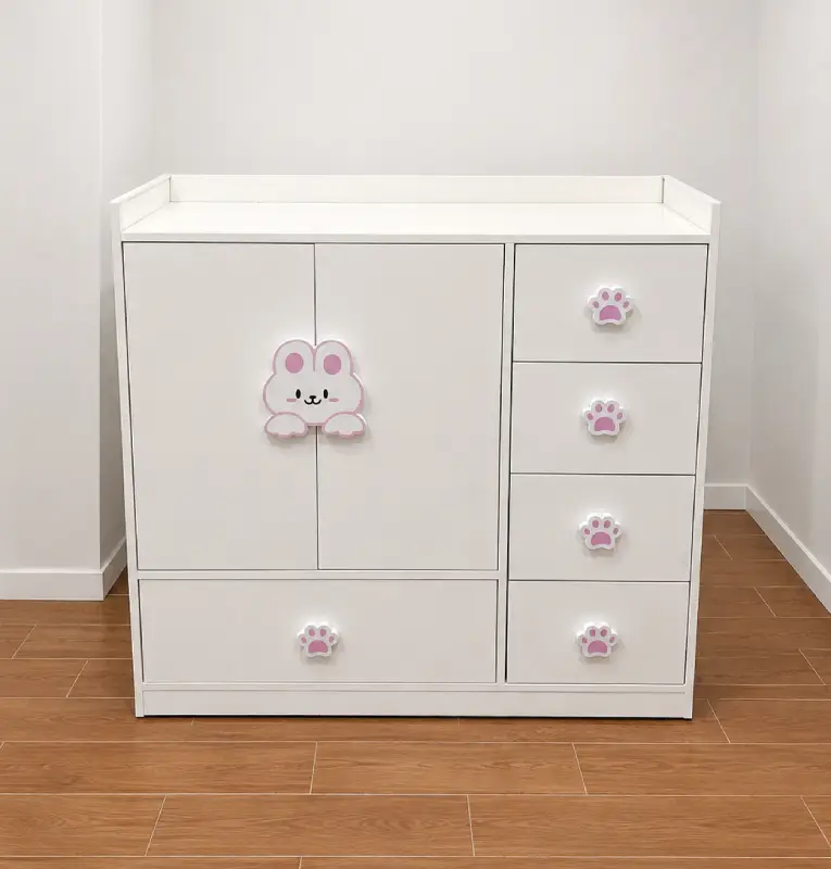 Tủ quần áo nhựa Ecoplast cho bé 2 cánh 5 ngăn kéo HĐ-TEE13