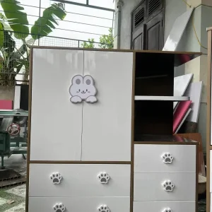 Tủ quần áo nhựa Zukoplast cho bé 2 cánh 5 ngăn kéo HĐ-TEZ01