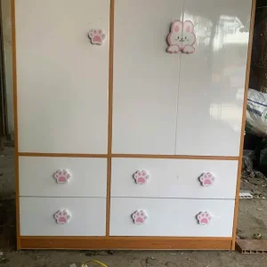 Tủ quần áo trẻ em nhựa Đài Loan Chin Huei 3 cánh 4 ngăn kéo HĐ-TE05